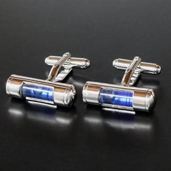 Amazon | 鎌倉カフス工房 水準器（青） カフス、タイピンセット